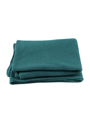 مون برام بطانية مهد من القطن للأطفال، 80 × 110 سم، تركواز