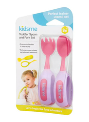Kidsme Toddler Spoon & Fork Set, Lavender