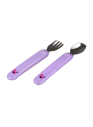Kidsme Premier Spoon & Fork for Baby Girl, Lavender