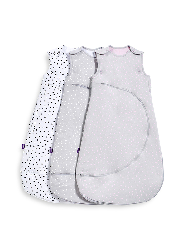 Snuz Pouch Baby Sleeping Bag with Zip for Easy Nappy Changing, 1.0 Tog, 0-6 Months, Mono Spot