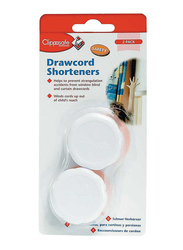 Clippasafe Drawcord Shorteners, 2 Pieces, White