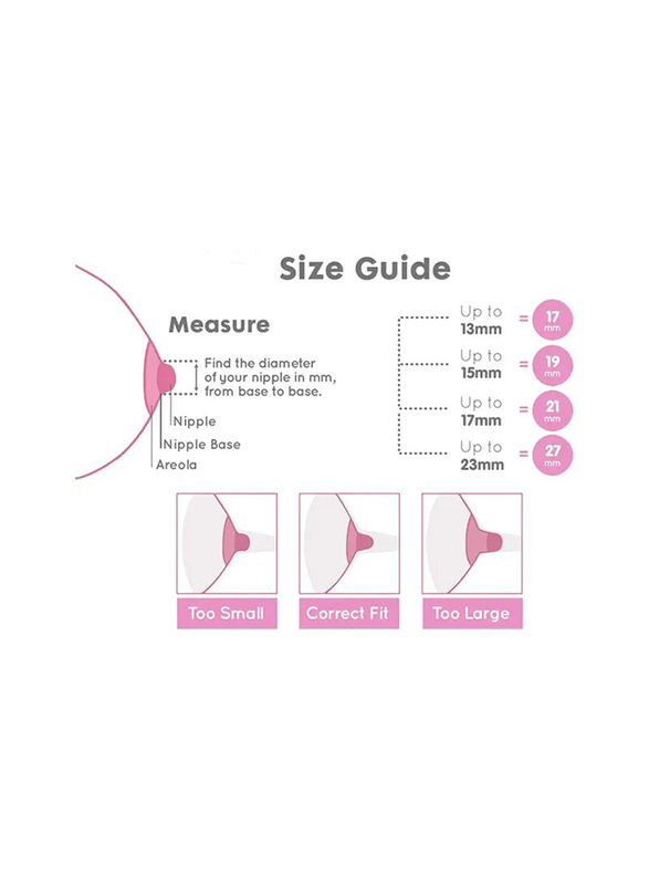 Pippeta Flange Insert for Breast Pump, 27mm, White