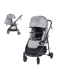 Moon Revo 360° Rotatable Travel Cabin Baby Stroller with Reversible Seat and Extendable Canopy, Grey