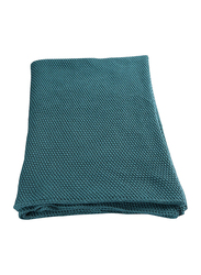 Moon Pram Cot Bed Moses Basket Cotton Cellular Baby Blanket, 80 x 110cm, Turquoise