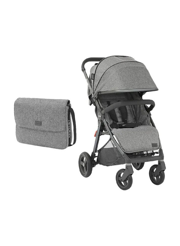 

Oyster Zero Gravity Mercury City Baby Stroller with Diaper Changing Bag, Grey