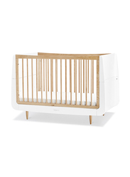 Snuz Kot Skandi Convertible Nursery Cot Bed with 3 Mattress Height, 120 x 81 x 26cm, Natural