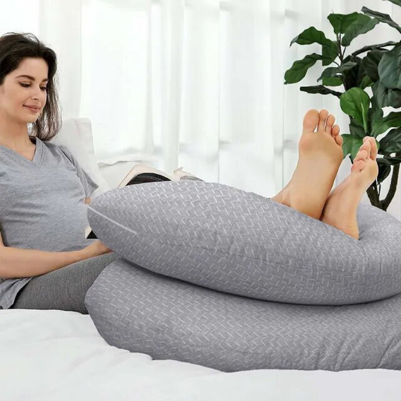 Moon Bamboo Maternity C-Shape Pillow, Grey