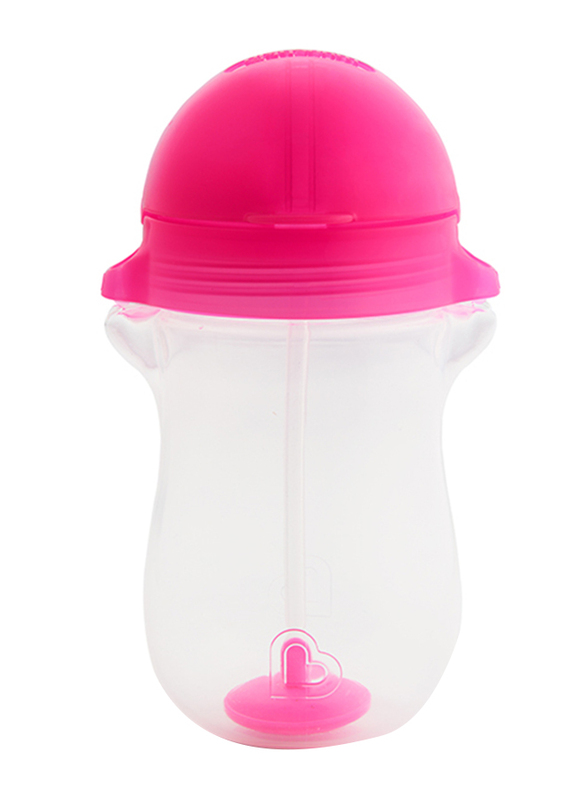 Munchkin Any Angle Straw Trainer Cup, 10oz, Pink