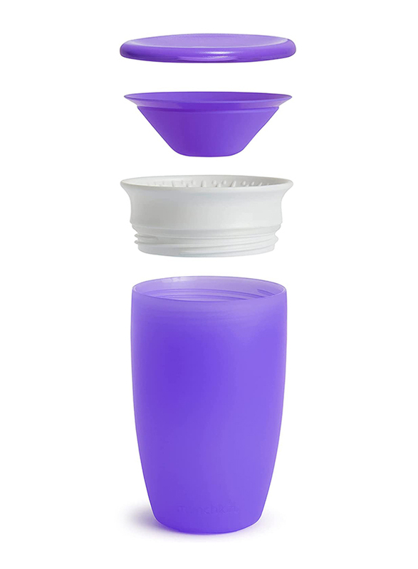 Munchkin Miracle 360 Degree Sippy Cup with Lid, 10oz, Purple