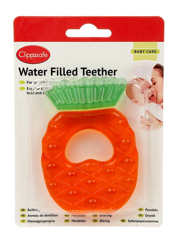 Clippasafe Pineapple Water Filled Teether, Multicolour