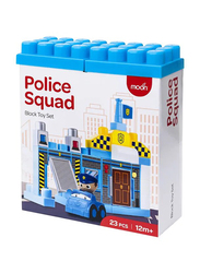 Moon Police Squad Building Block Toy Set, 23 Pieces, Ages 1+, Multicolour