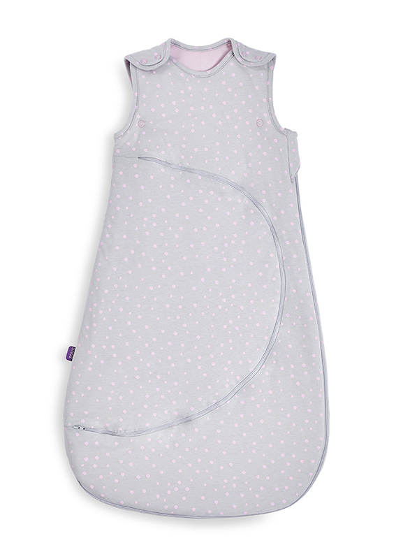 Snuz Pouch Baby Sleeping Bag with Zip for Easy Nappy Changing, 1.0 Tog, 0-6 Months, Rose Spot