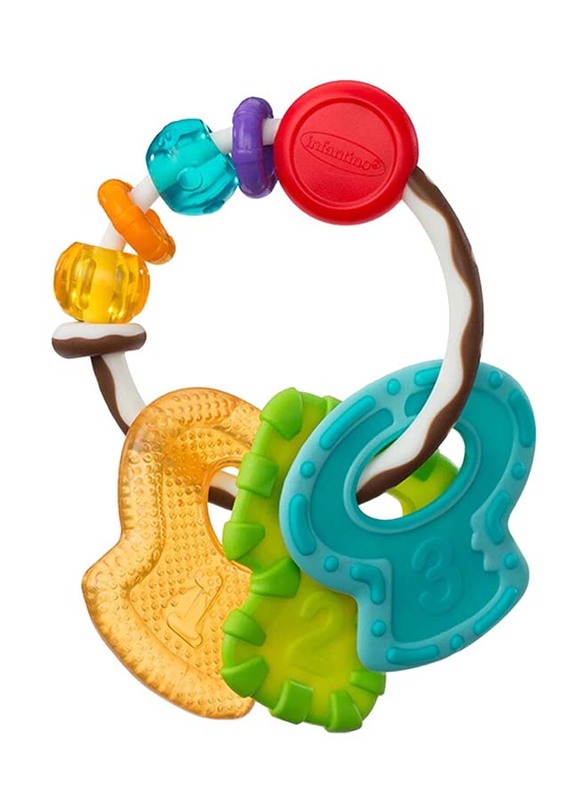 Infantino Slide & Chew Baby Teether, Keys, Multicolor