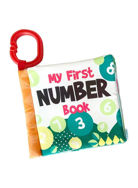 Moon Soft Book for Baby Educational Toy Number Book With Detachable Clip Numbers, Multicolour