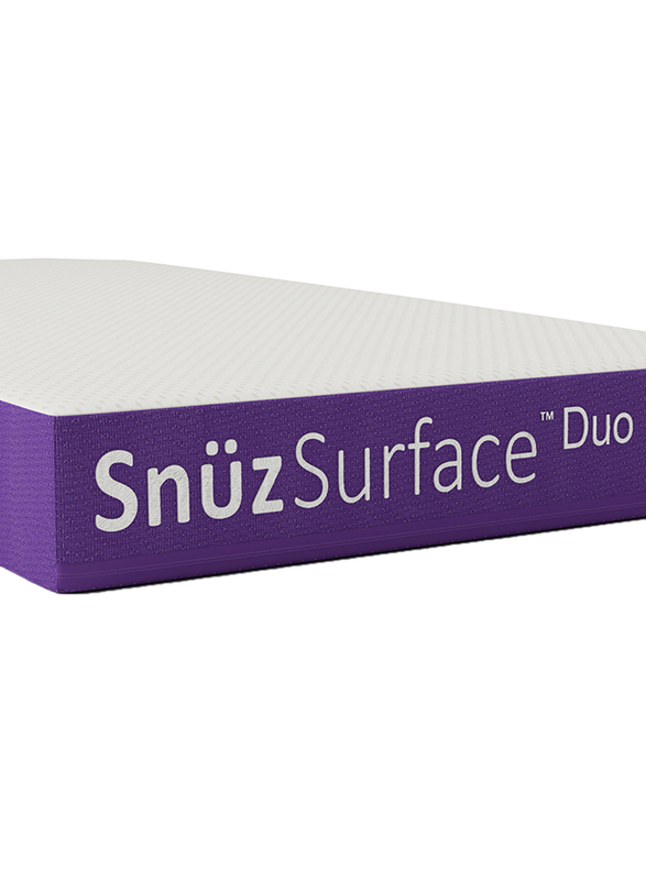 Snuz Surface Duo Dual Sided Cot Bed Mattress with Breathable Mesh Cover & Waterproof Layer for Snuz Kot, 117 x 68 x 11cm, White