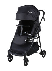 Moon Revo 360° Rotatable Travel Cabin Baby Stroller with Reversible Seat and Extendable Canopy, Black