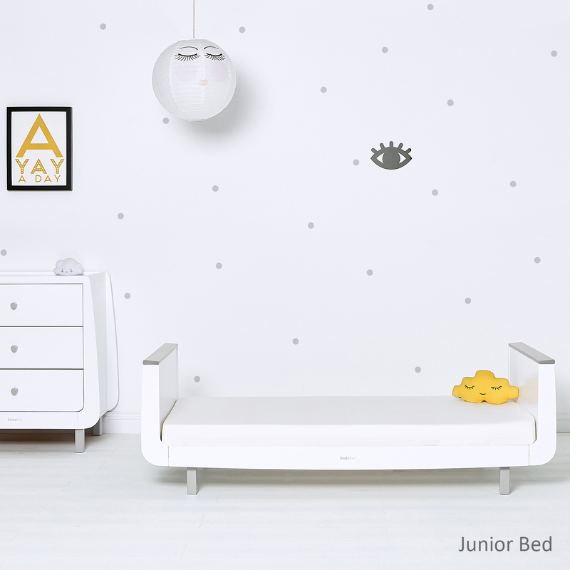 Snuz Kot Mode Convertible Nursery Cot Bed with 3 Mattress Height, 120 x 81 x 26cm, Grey