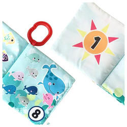 Moon Soft Book for Baby Educational Toy Number Book With Detachable Clip Numbers, Multicolour