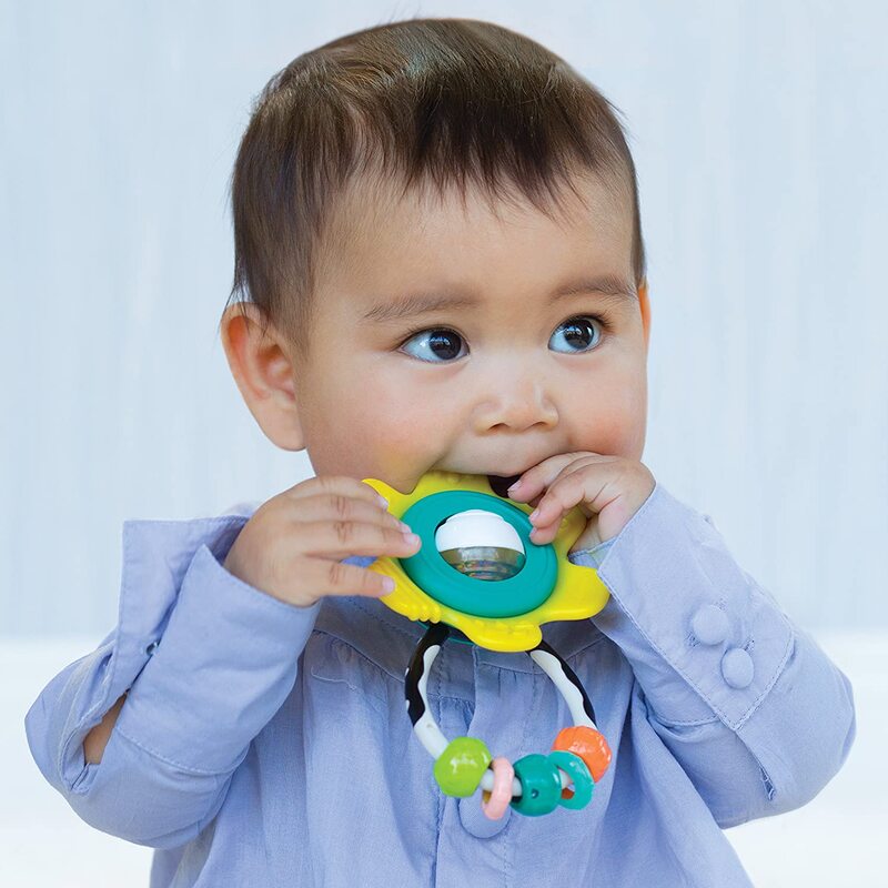Infantino Spinning Rattle Baby Teether, Multicolor
