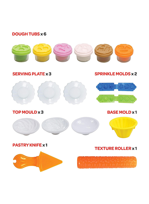 Moon Dough Creation Cup Cake Set DIY Clay Toys, 6 Pieces, Ages 3+