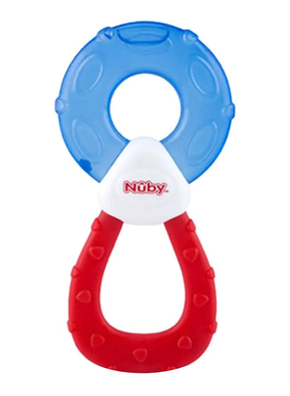 

Nuby Coolbite Round Teether With Distilled Water, Red/Blue