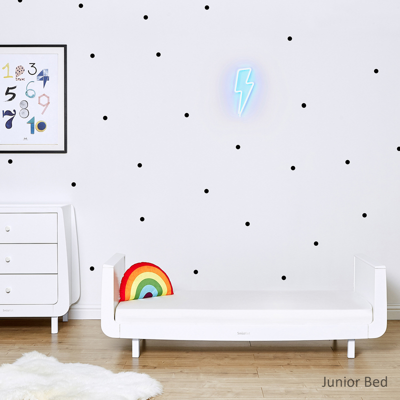 Snuz Kot Mode Convertible Nursery Cot Bed with 3 Mattress Height, 120 x 81 x 26cm, White