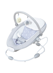 Moon Hopper Baby Bouncer Portable Soothing Seat With Vibration, 3 Months Above, Grey Star