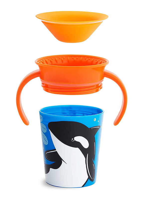 Munchkin Orca Miracle 360 Degree Wildlove Trainer Cup, 6oz, Multicolour