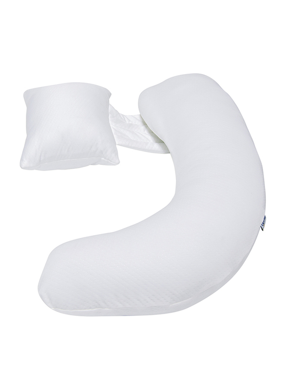 Moon Multi-Position Pregnancy Pillow, White
