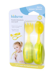 Kidsme Toddler Spoon & Fork Set, Lime
