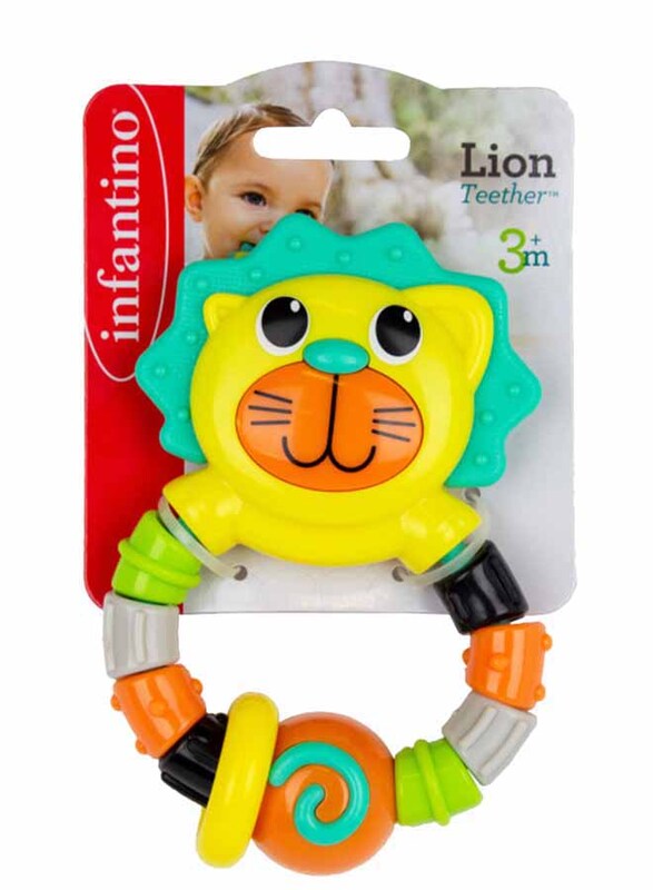 Infantino Bendy Baby Teether, Lion, Multicolor