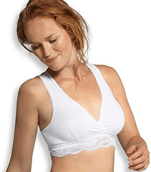 Carriwell Crossover Sleeping Maternity & Nursing Bra with Support Panty, White/Black, Medium