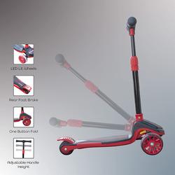 Moon Xplora Foldable Scooter for Toddler, Ages 3+, Red/Black