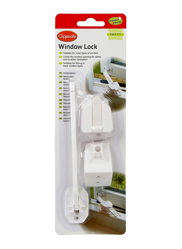 Clippasafe Window Lock, White