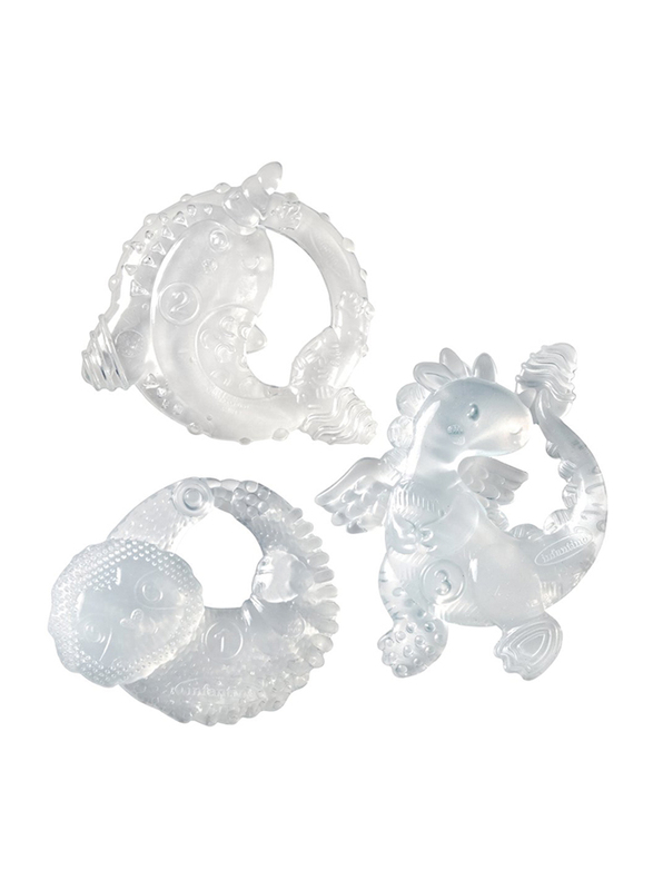 Infantino Stages Teething Gift Set for Babies, Crystal Clear