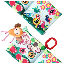 Moon Soft Book for Baby Educational Toy Number Book With Detachable Clip Numbers, Multicolour