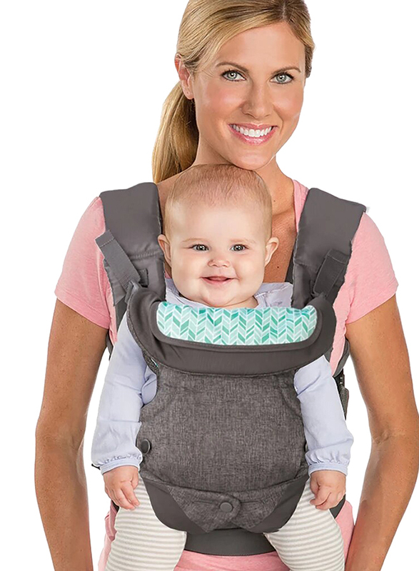 Infantino Flip Advanced 4-in-1 Convertible Baby Carrier, Grey