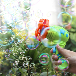 Moon Bubble Storm Gun, Blowing Bubble Maker Toy, Green, Ages 3+