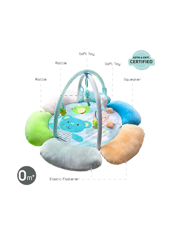 Moon Flower Cushion Playmat Bear & Sheep, Multicolour