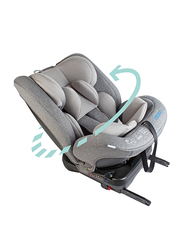 مون روفر مقعد سيارة قابل للتحويل وللدوران 360 درجة للرضع والاطفال، المجموعة: 0+/I/II/III، رمادي