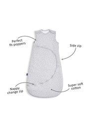 Snuz Pouch Baby Sleeping Bag with Zip for Easy Nappy Changing, 0.5 Tog, 0-6 Months, White Spot