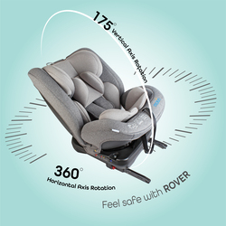 Moon Rover Baby/Infant 360° Rotate Convertible Car Seat, Group:0+/I/II/III, Grey