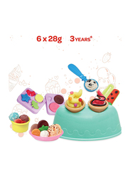 Moon Dough Creation Ice Cream Set DIY Clay Toys, 6 Pieces, Ages 3+