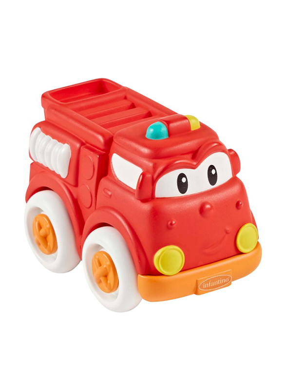 

Infantino Grip & Roll Soft Wheels Baby Fire Engine, Ages 0+ Months, Red/Orange/White