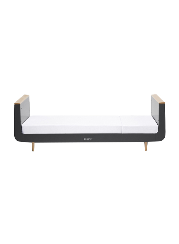 Snuz Kot Mode Convertible Nursery Cot Bed with 3 Mattress Height, 120 x 81 x 26cm, Slate Natural
