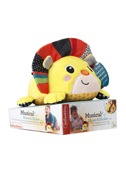 Infantino Musical Mover & Shaker Lion Toy for Baby, Multicolour