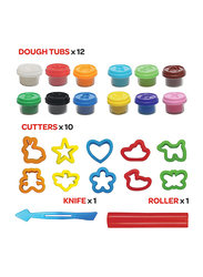 Moon Dough Creations Super Value Set DIY Clay Toys, 12 Pieces, Ages 3+