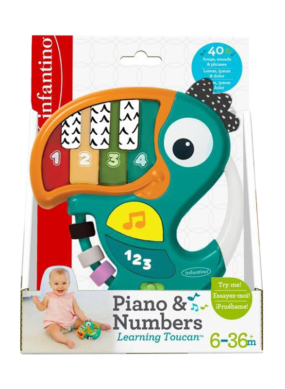 Infantino Piano & Numbers Learning Toucan