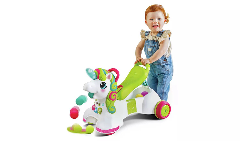 Infantino 3-In-1 Sit, Walk & Ride Unicorn, Multicolor