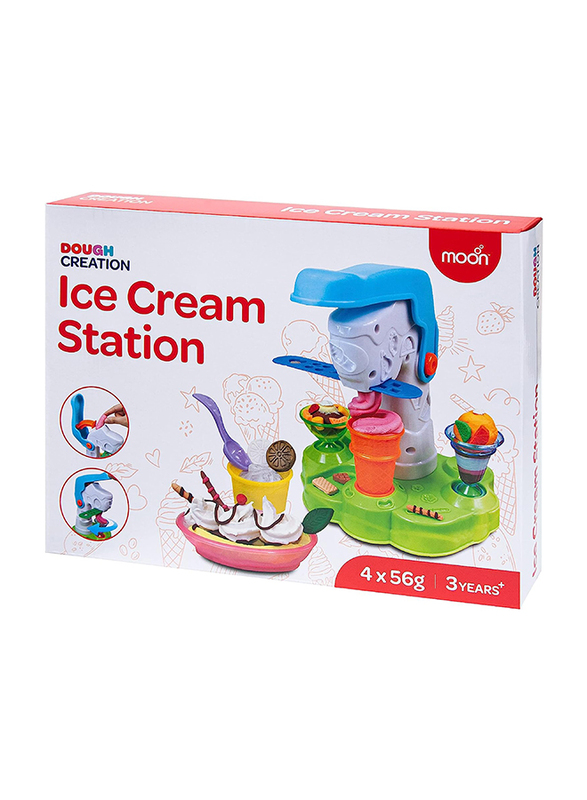 Moon Dough Creation Ice Cream Station DIY Clay Toys, 4 Pieces, Ages 3+